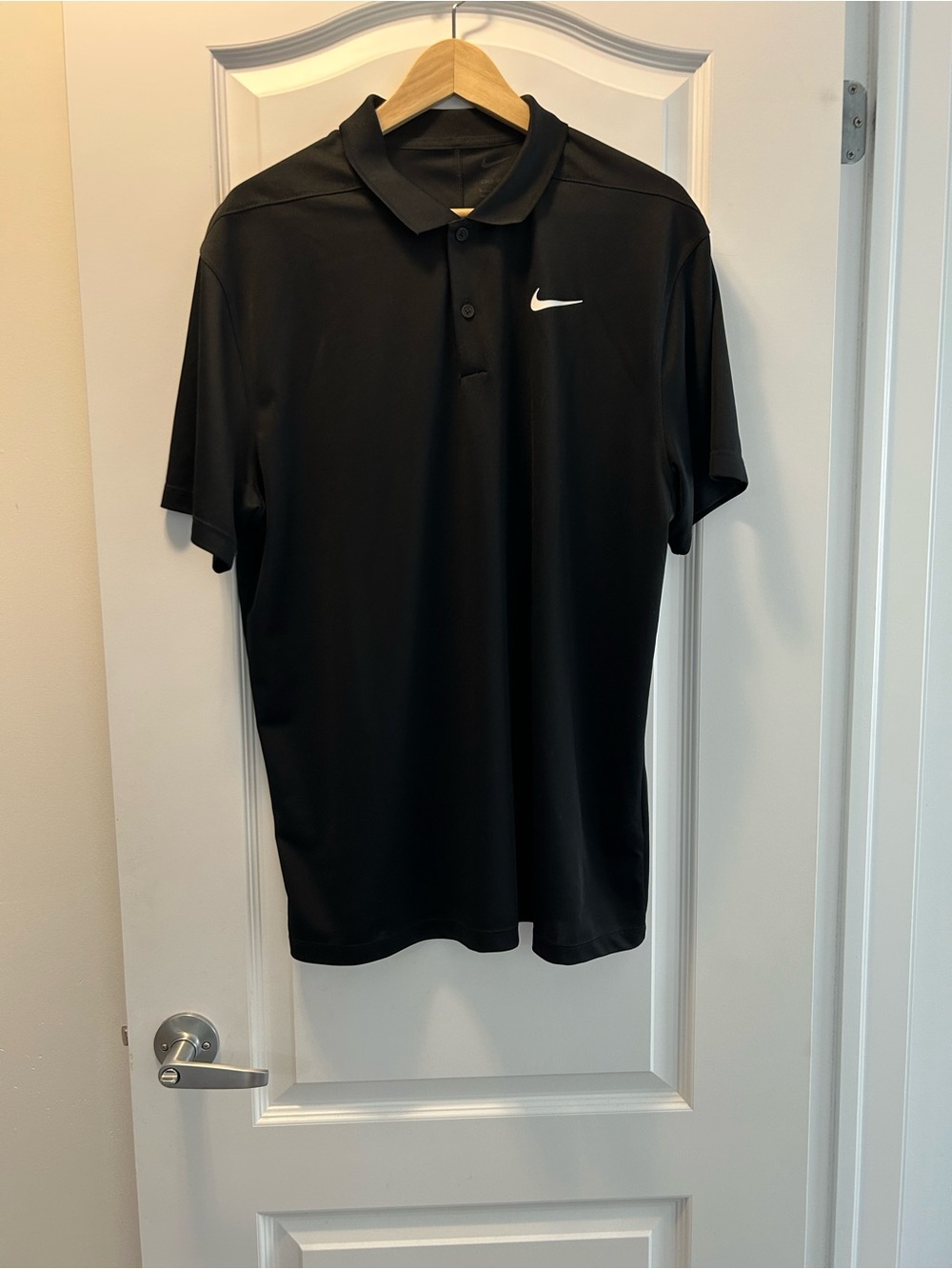 Nike Men's Black Dri-FIT Polo Golf shirt - Size L